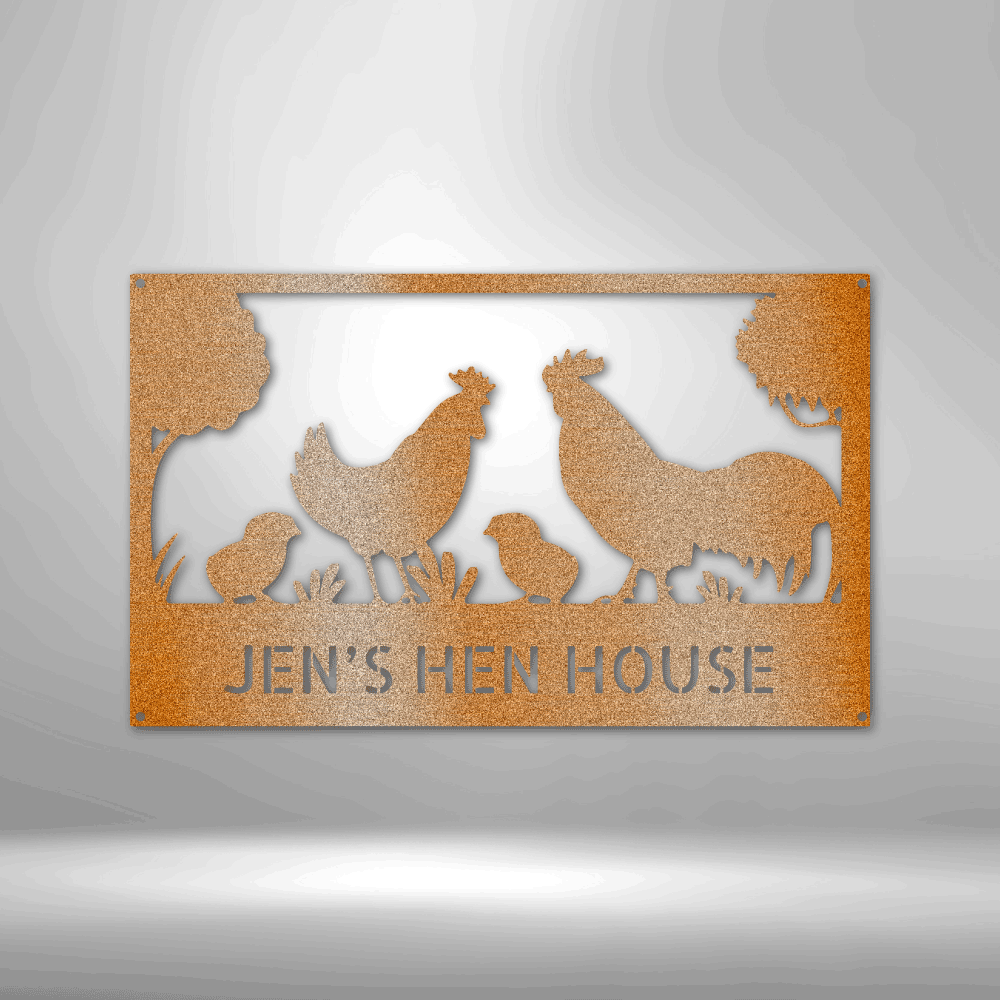 Hen House Monogram - Steel Sign