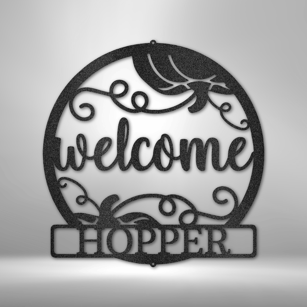 Welcome Fall Monogram - Steel Sign