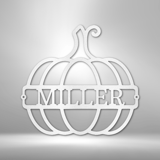 Big Pumpkin Monogram - Steel Sign