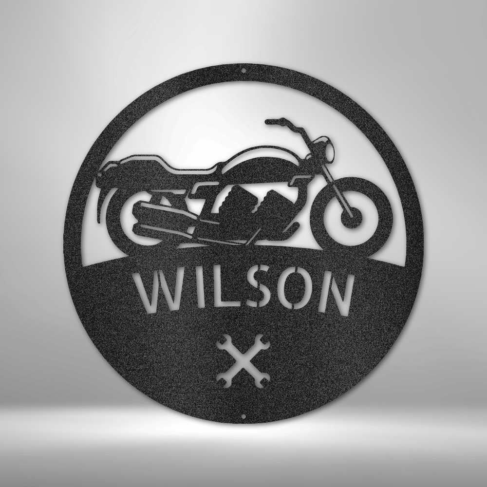 Motorcycle Master Monogram - Steel Sign