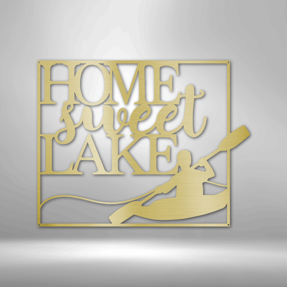 Kayaking Lake Life - Steel sign