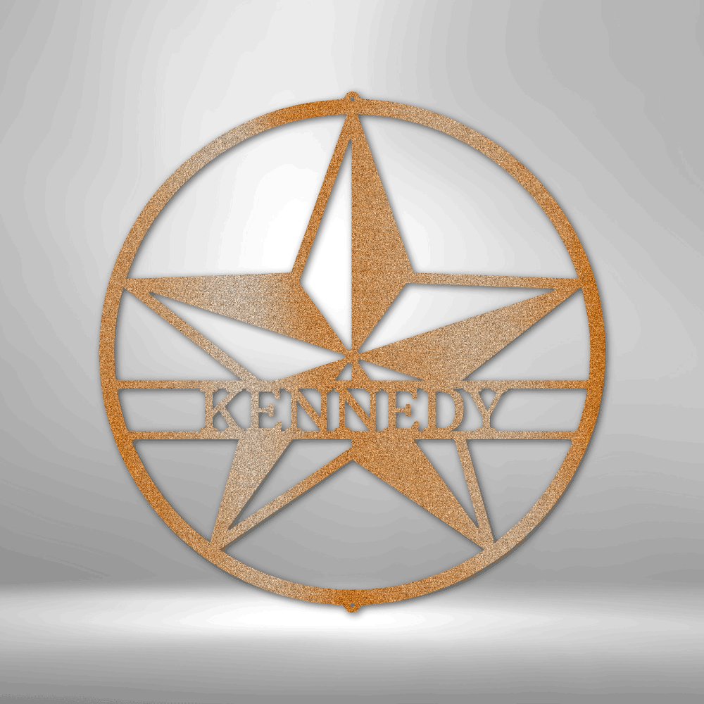 Star Monogram - Steel Sign