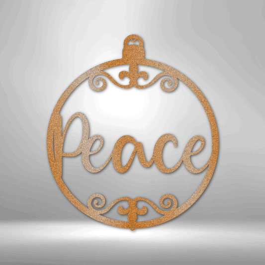 Peace Ornament - Steel Sign