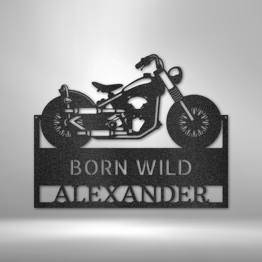 On Any Sunday Motorcycle Monogram - Steel Sign