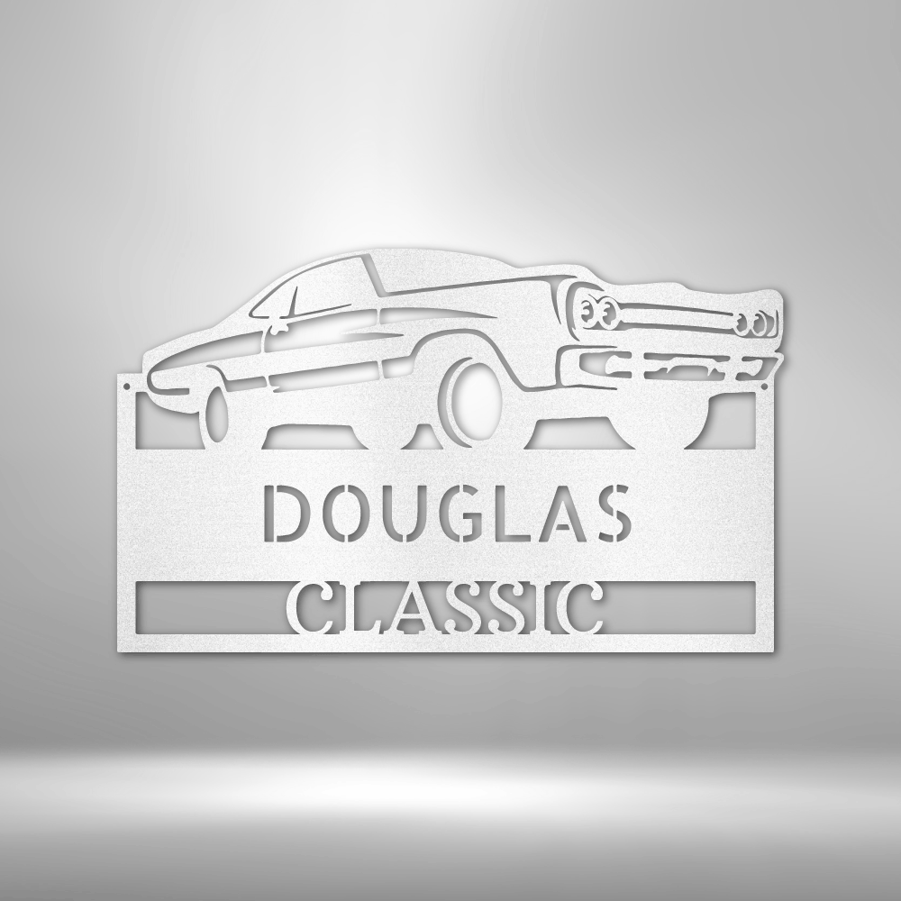 Classic Car Monogram - Steel Sign