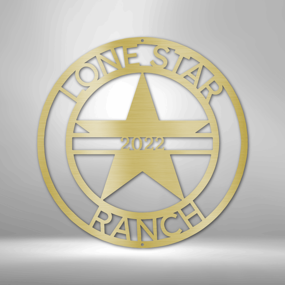 LoneStar 1 Monogram - Steel Sign