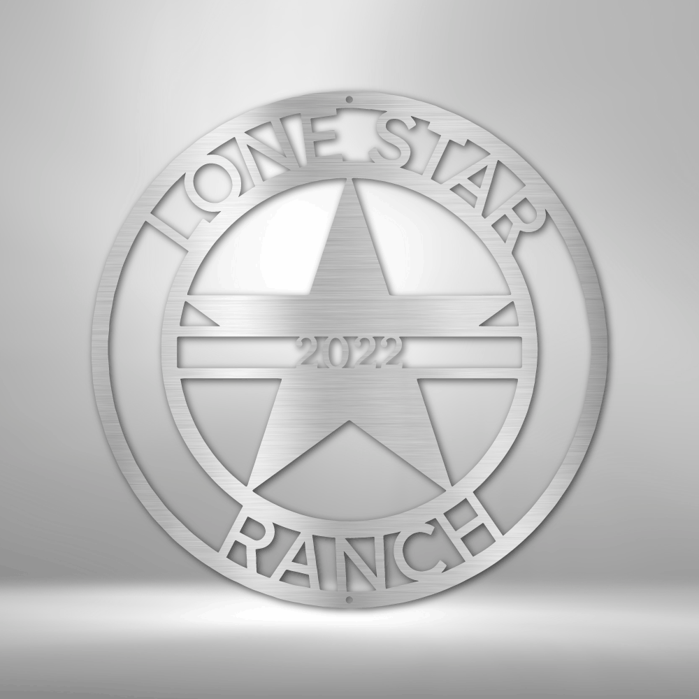 LoneStar 1 Monogram - Steel Sign