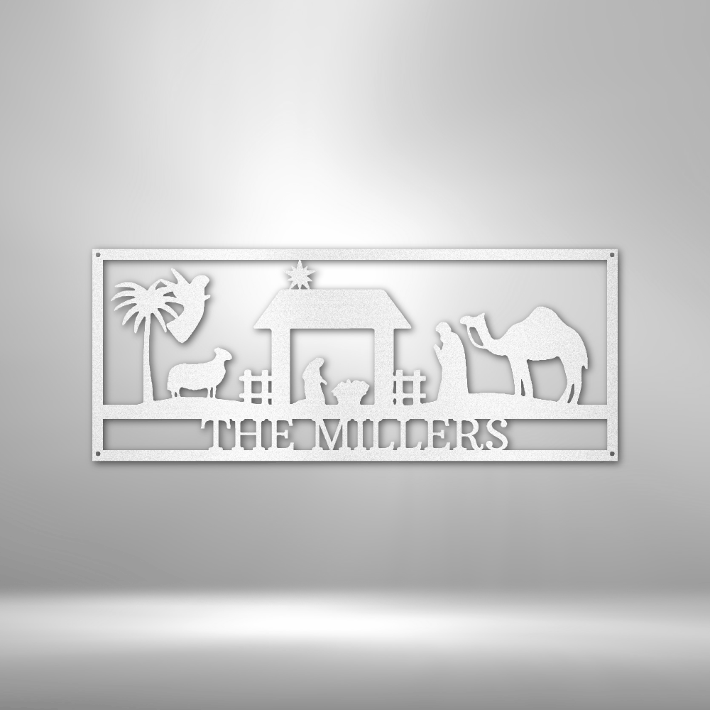 Nativity Monogram - Steel Sign