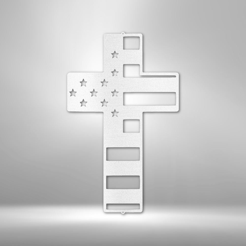 Flag Cross - Steel Sign