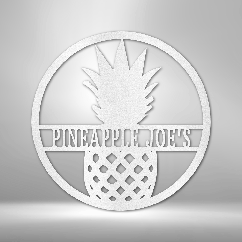 Pineapple Monogram - Steel Sign