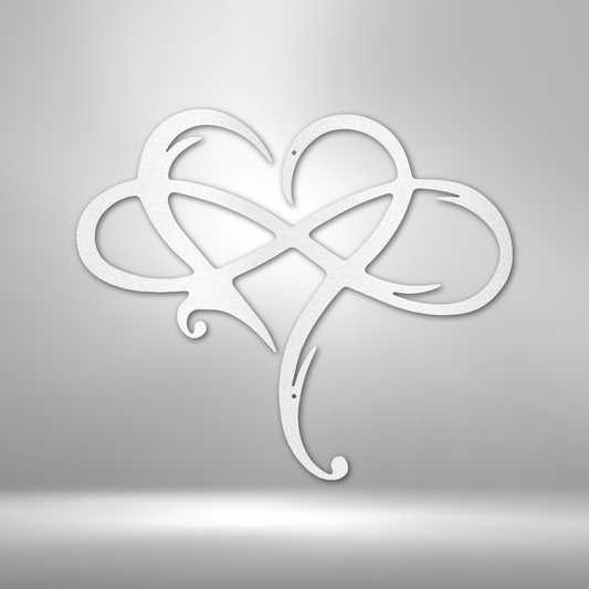 Infinity and Heart - Steel Sign