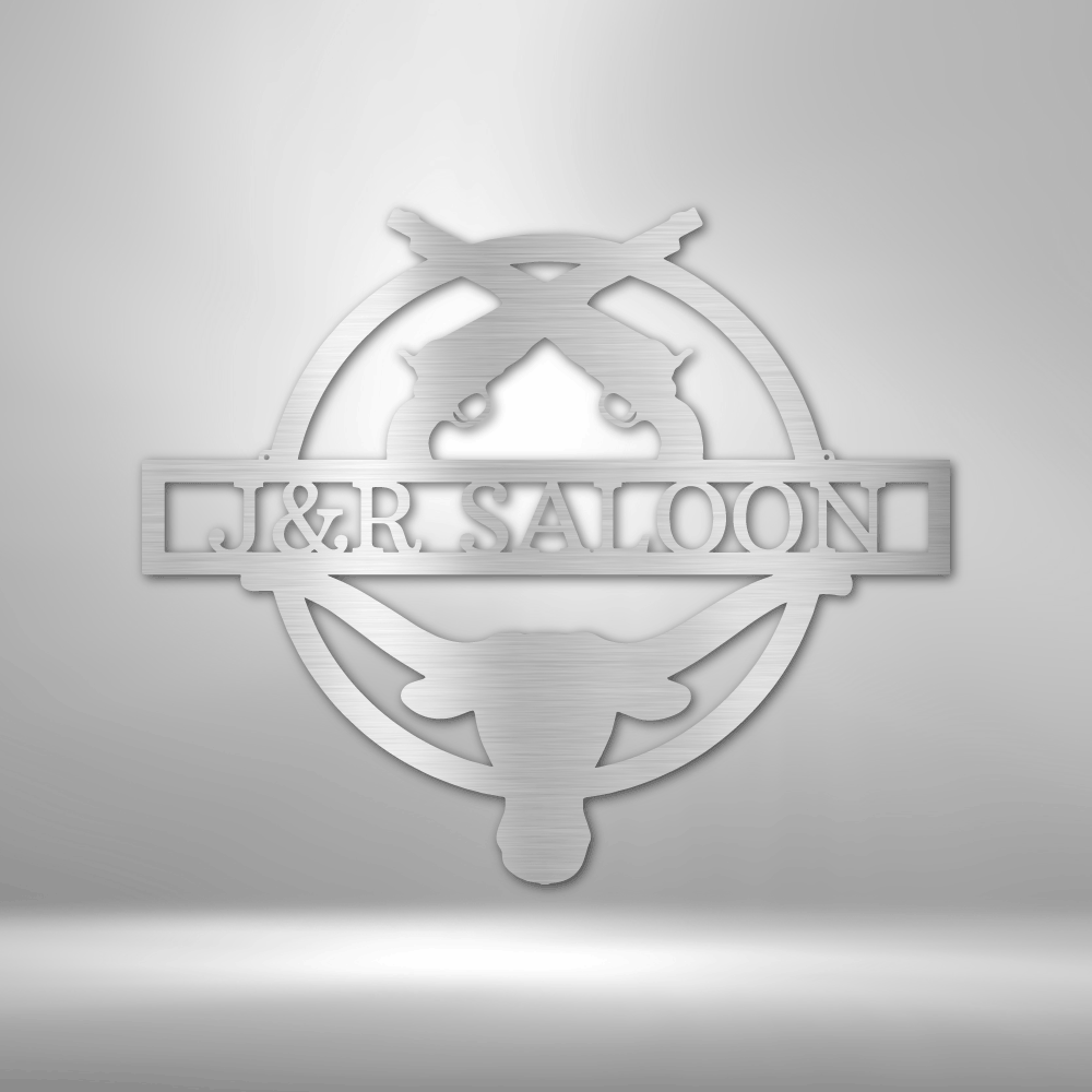 Saloon Monogram - Steel Sign