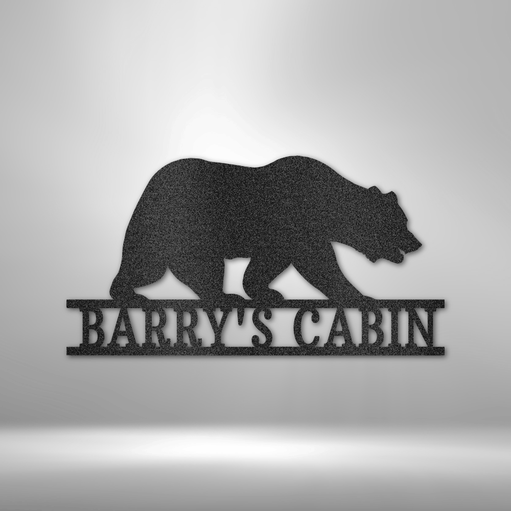 Bear Monogram - Steel Sign