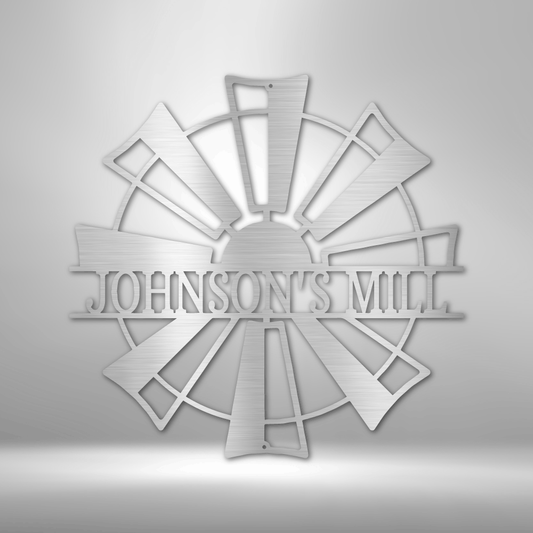 Windmill Monogram - Steel Sign